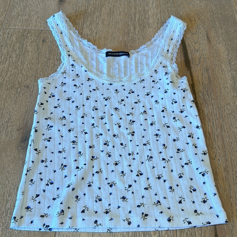 Brandy Melville floral tank top